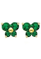 beautiful small green May birthstone earrings for babies